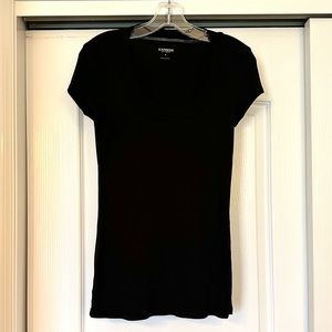 EXPRESS Sexy Basics Black Short Sleeve Top Size M